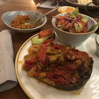 Imam Bayildi (stuffed aubergine )  at Antalya in London