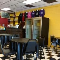 About a dozen sit down tables  at Back to Edenz in Macon