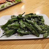 Pimientos de Padrón. at Restaurante Trébol in Santiago De Compostela