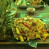 Rice and pineapple with tofu at Pattaya Restaurant in Porto