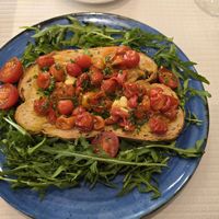 Vegan toast, roasted tomatoes with herbs -ask to remove the cream cheese at Gelo Cervejaria e Marisqueira in Lisbon