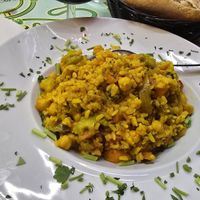 Vegan risotto, different veggies and rice. at Restaurante Moderna in Lisbon