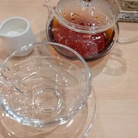 Milk tea, before pouring into cup at MERCY Vegan Ramen in Osaka
