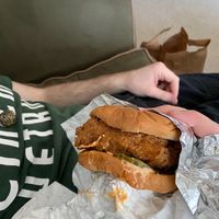 Chik’n sando at Street Beet in Detroit