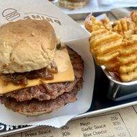 "San Francisco" - vegan burger with vegan cheese!  at Prime Burger Central Krabi in กระบี่