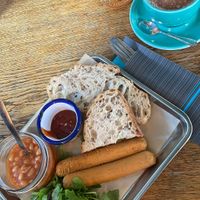Vegan Breakfast, hot chocolate   at Cafe Neustadt in Prague