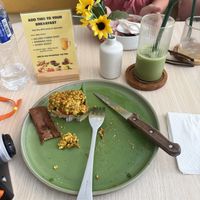 Scramble tofu w bacon   at Sunny Side Up Café Samui in Koh Samui