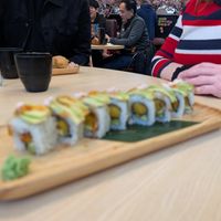 Vegan pumpkin rolls at Maki & Ramen in Sheffield