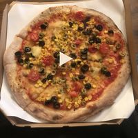 vegan olive pizza at Zdrava Pizza in Kosice
