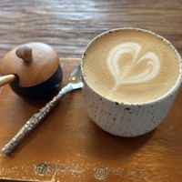 Delicious oat flat white  at Delicacy Khaolak in Phang Nga