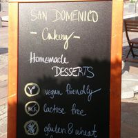 Gluten-free, vegan, and raw cake options at San Domenico Caffe in Kosice