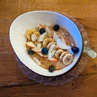 Vegan oatmeal at San Domenico Caffe at San Domenico Caffe in Kosice