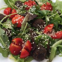 Raw falafel salad at San Domenico Caffe in Kosice