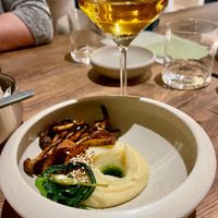 Potato - Nameko - Wild garlic - Millet

(Menu April 2026) at Dirt.  in Ghent