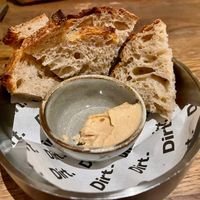 Homemade bread with miso butter, very tasty!

(Menu April 2026) at Dirt.  in Ghent
