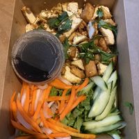 Dry noodles  at Pho Viet Lotus Restaurant in Vancouver