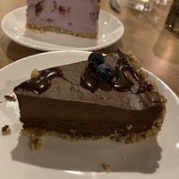 Avo chocolate tart and blackberry swirl cashew cheesecake  at Avo in Nashville
