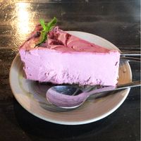 raspberry “cheese” cake  at Avo in Nashville