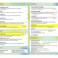 Menu. Highlighted in yellow were my items    at Avo in Nashville
