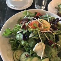 Popcorn app followed by a beautiful salad  at Avo in Nashville