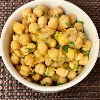 Chickpea salad  at The World Eatery in Dubai
