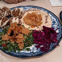 Assiette falafel with hummus, tabulé, tahini... at Teïta - Cuisine Levantine Maison à Marseille in Provence-alpes-côte D'azur