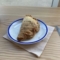 Vegan pastie with spinach, leek & potato  at E5 Bakehouse in London