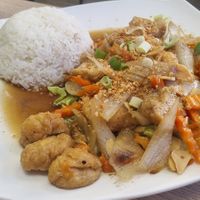 Garlic pepper stir fry - tofu at Charm Thai Cafe - Doncaster in Doncaster