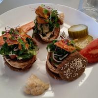 mushroom sliders at RASA Kitchen + Juice Bar in Santa Fe