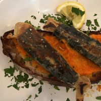 Sardines on sourdoughh  at Plantuguese in England