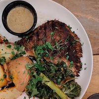 Lion's mane steak. December 2025 at Plantuguese in England