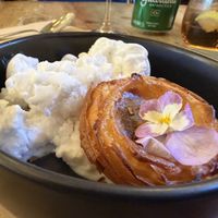 Portuguese favourite, custard tart and ice cream. Lush!   at Plantuguese in Bristol