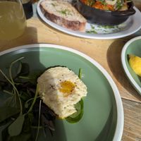 Vegan fried egg! at Plantuguese in Bristol