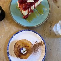 Cheesecake and pastel de nata  at Plantuguese in Bristol