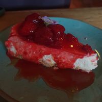 raspberry gin cheescake at Plantuguese in Bristol