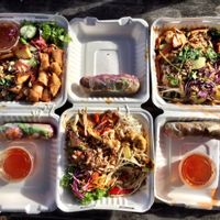 Pad thai, salad rolls, satè and vermicelli  at Tamarind Vietnamese Grill and Noodle House in Calgary