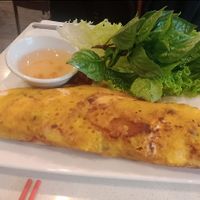 Vietnamese Sizzling Crepe - Banh Xeo Chay  at Tamarind Vietnamese Grill and Noodle House in Calgary