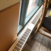 The floor looked like it had not been cleaned.... ever  at Tamarind Vietnamese Grill and Noodle House in Calgary