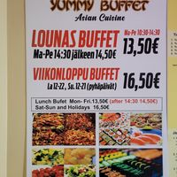 Buffet hours at Yummy Buffet in Uusimaa