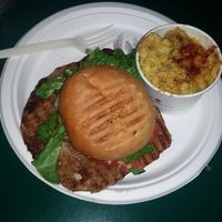 Seitan with Mac and cheese at Three Carrots - City Market in Indianapolis