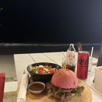 Beyond meat burger  at Amara Restaurant & Bar in Chang Wat Surat Thani