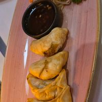 Vegan dumplings at Koh Lanta Thai Restaurant in England