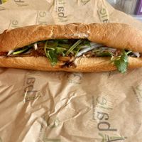 All the good stuff is hidden inside (oyster mushroom version )  at Ba Le Sandwiches in Rockville