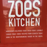 Slogan  at Zoës Kitchen in Destin