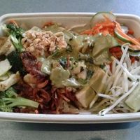 chilled noodles with tofu and peanut sauce at Asian Box in Burbank