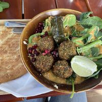 Bowl with falafel  at Bitki in Steiermark