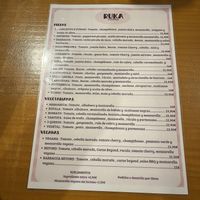 Menu   at Pizzeria Ruka in Aragón