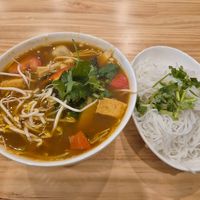 Canh chua/sour soup $18.90 : very tasty, nice spice level at Anzzie Veggie Vegetarian Restaurant in Campsie