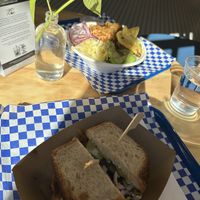 chopped cheese hot sandwich and breakfast bowl w sauerkraut holy cow so good   at Beet Jar in Cleveland