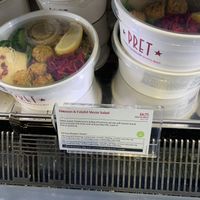 Hummus and falafel salad  at Pret A Manger in London